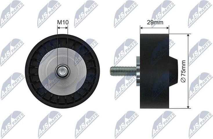 Tensioner Pulley, V-ribbed belt RNK-VW-035