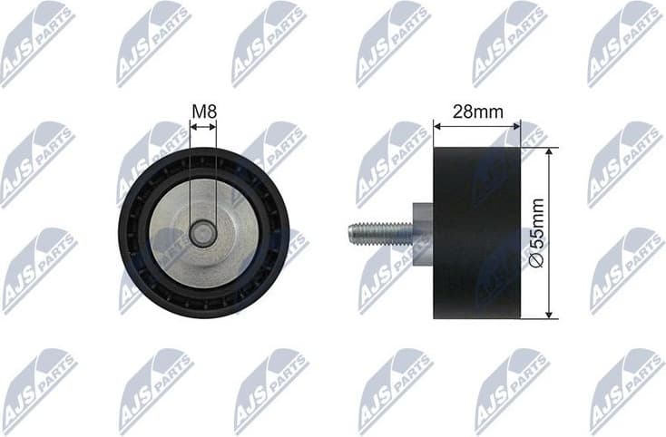 Tensioner Pulley, V-ribbed belt RNK-BM-045