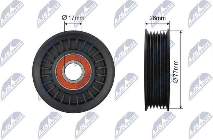 Tensioner Pulley, V-ribbed belt RNK-CH-044