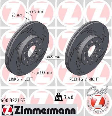 Brake Disc BLACK Z 600.3221.53