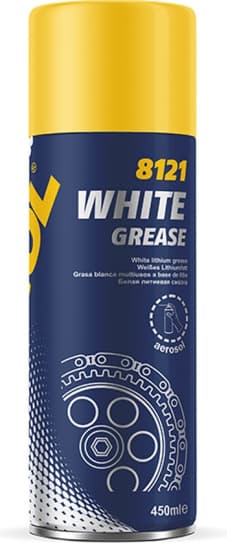 Universalus baltas ličio tepalas WHITE GREASE MANNOL 450ml - Autoera