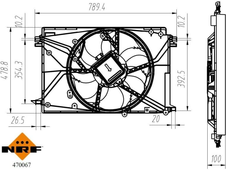 Fan, engine cooling 470067