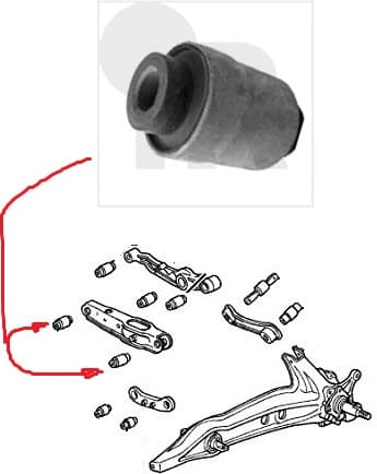 Silentblock rear axle 87-05955