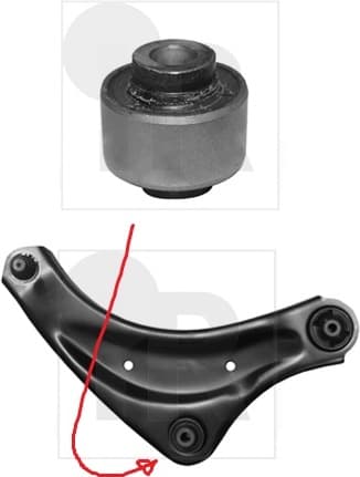Silentblock front axle 87-08536