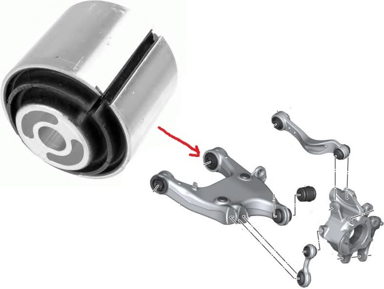 Silentblock rear axle 34931 01