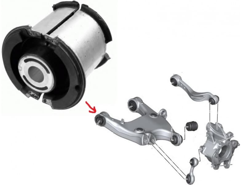 Silentblock rear axle 34930 01