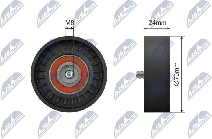 Tensioner Pulley, V-ribbed belt RNK-CH-057