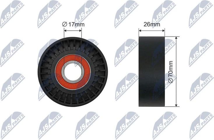 Tensioner Pulley, V-ribbed belt RNK-SU-016