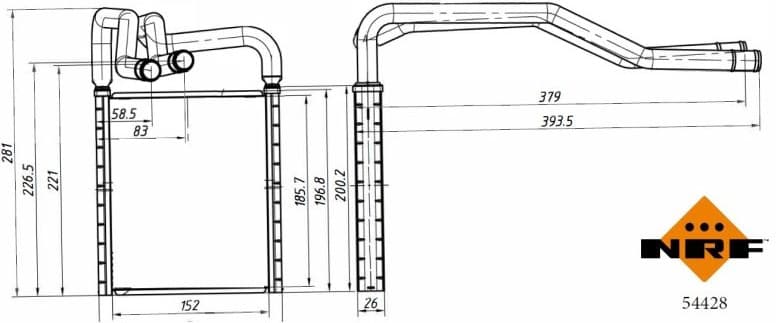 Heat Exchanger, interior heating EASY FIT 54428