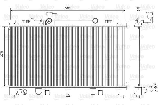 Radiator, engine cooling 734410