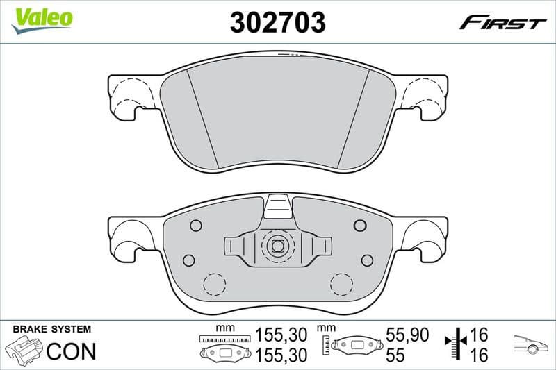 Brake Pad Set, disc brake ESSENTIAL 302703
