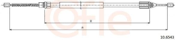 Cable Pull, parking brake 92.10.6543