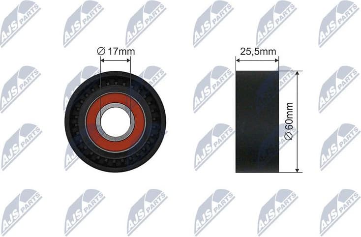 Tensioner Pulley, V-ribbed belt RNK-RE-028