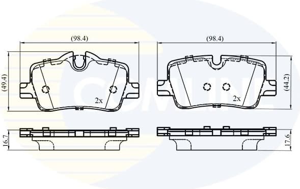 Brake pads rear CBP03697