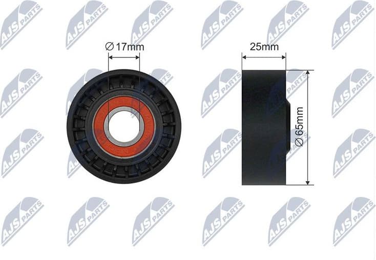 Tensioner Pulley, V-ribbed belt RNK-ME-079