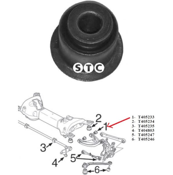 Silentblock rear axle T405233