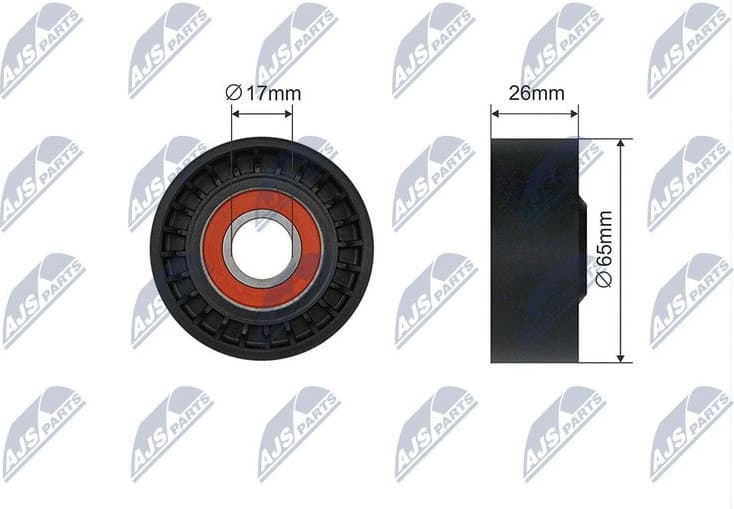 Tensioner Pulley, V-ribbed belt RNK-RE-041