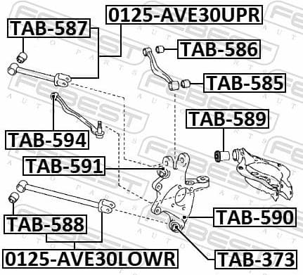 Mounting, control/trailing arm TAB-589 - image 2