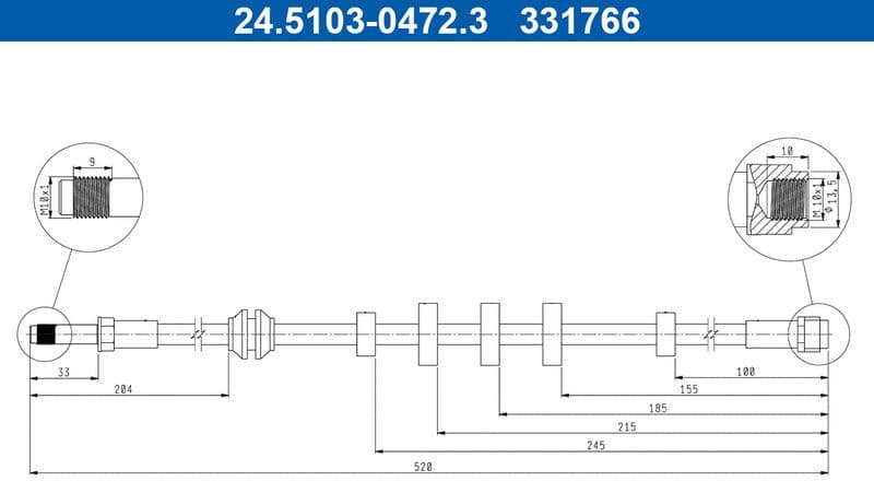 Brake Hose 24.5103-0472.3