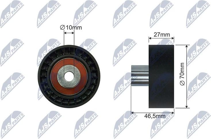 Tensioner Pulley, V-ribbed belt RNK-RE-038
