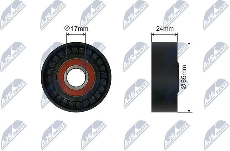 Tensioner Pulley, V-ribbed belt RNK-AU-057