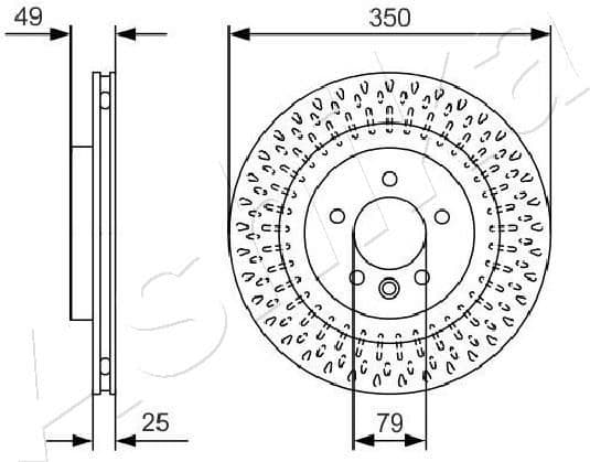 Brake Disc 61-0L-L13C - image 2