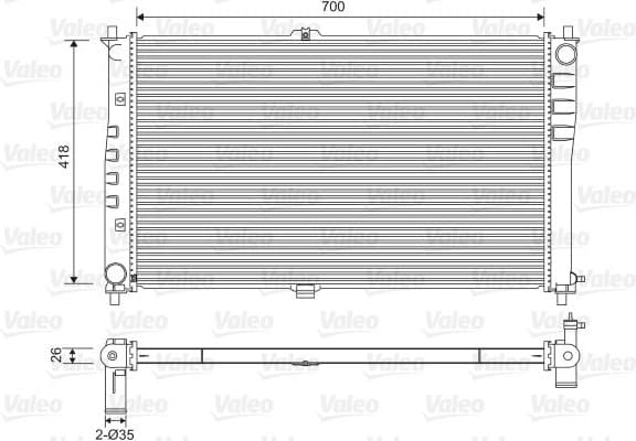 Radiator, engine cooling 701602