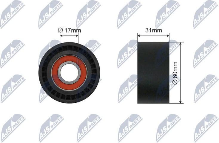 Tensioner Pulley, V-ribbed belt RNK-RE-040