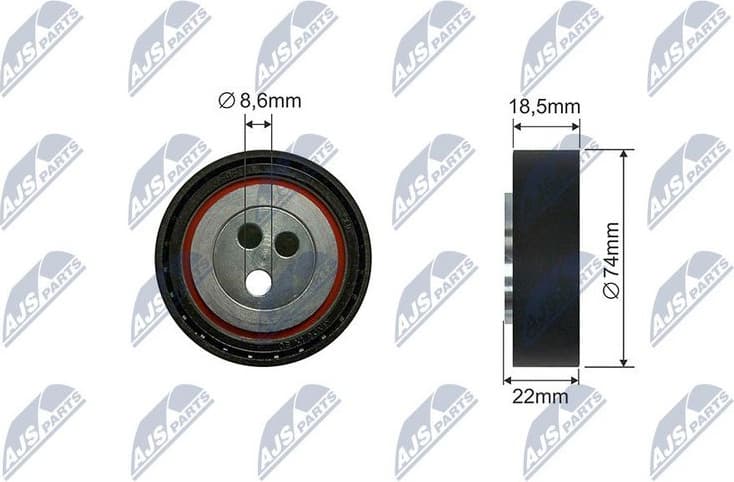 Tensioner Pulley, V-ribbed belt RNK-FT-020