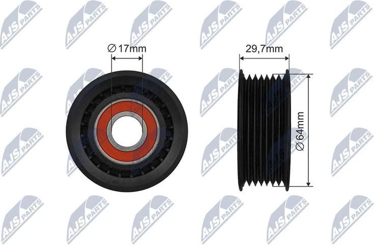 Tensioner Pulley, V-ribbed belt RNK-FR-056