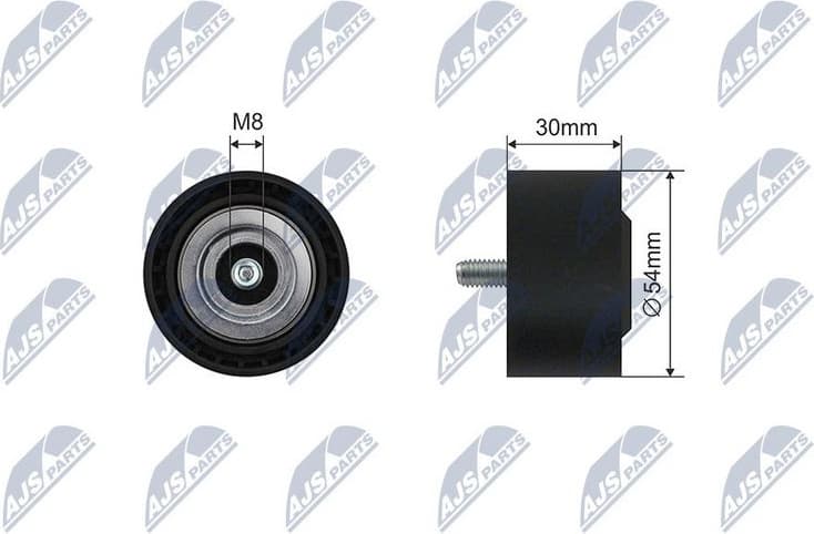 Tensioner Pulley, V-ribbed belt RNK-ME-048