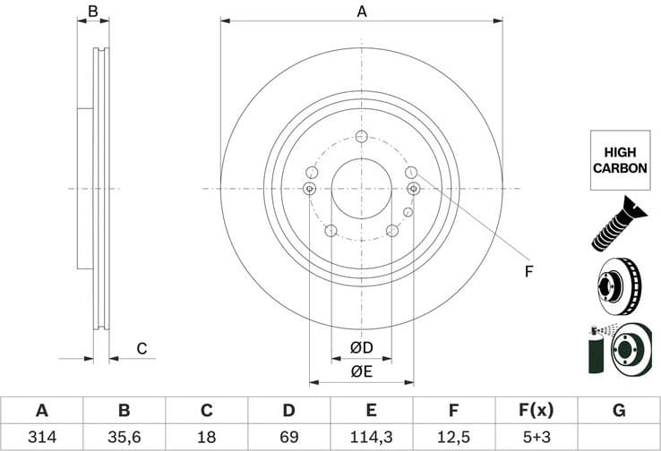 Brake Disc 0 986 479 H17
