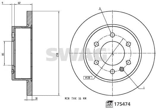 Brake Disc 33 10 5287 - image 3