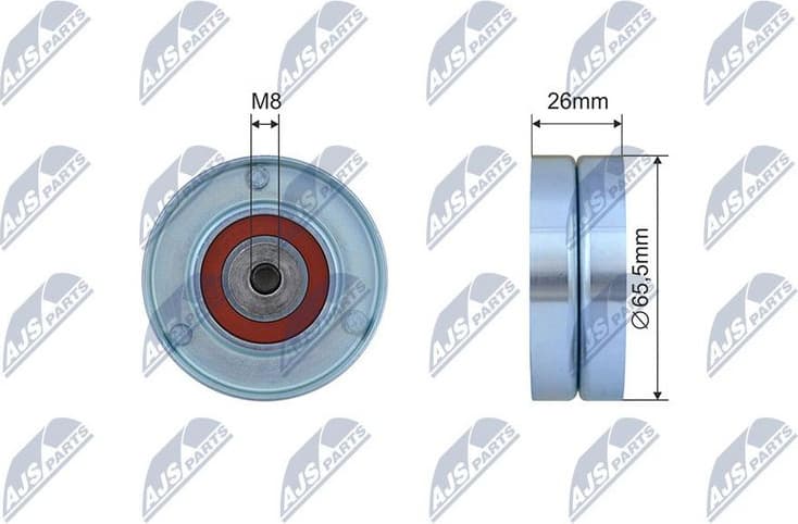 Tensioner Pulley, V-ribbed belt RNK-RE-045
