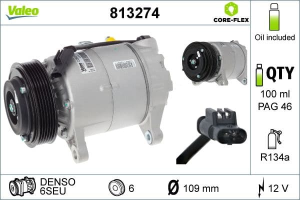 Compressor, air conditioning VALEO CORE-FLEX 813274 - image 2
