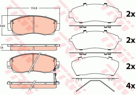 Brake Pad Set, disc brake GDB3581