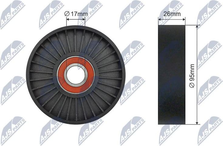 Tensioner Pulley, V-ribbed belt RNK-KA-010