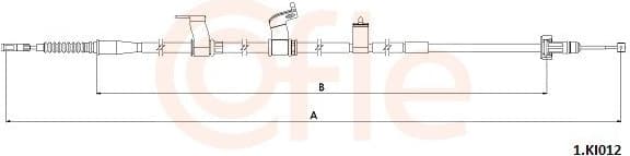 Cable Pull, parking brake 92.1.KI012