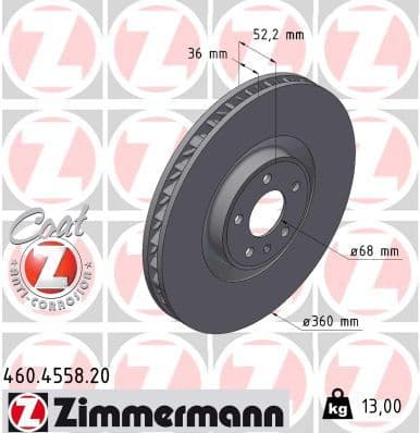Brake Disc COAT Z 460.4558.20
