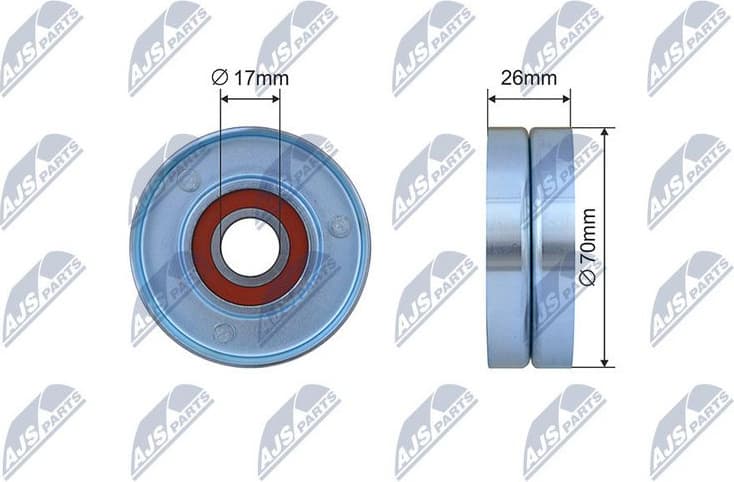 Tensioner Pulley, V-ribbed belt RNK-CH-042