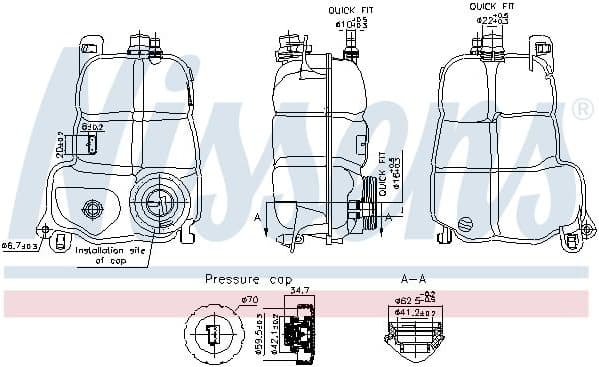 Expansion Tank, coolant ** FIRST FIT ** 996228