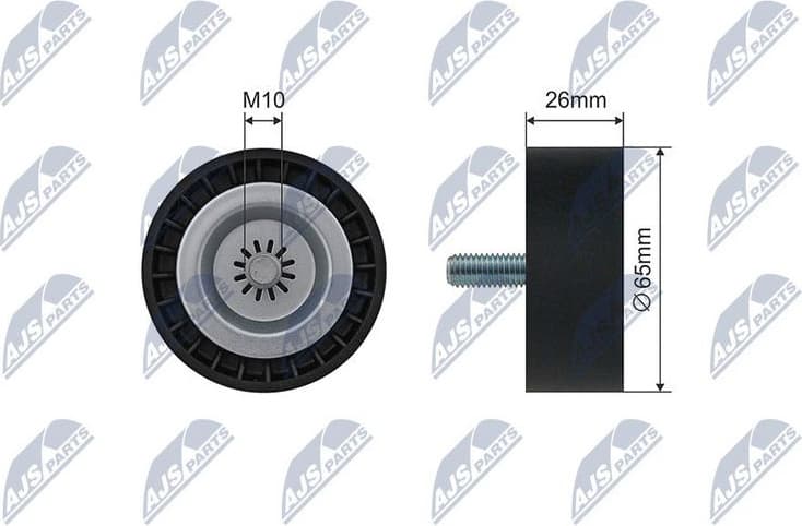 Tensioner Pulley, V-ribbed belt RNK-ME-054