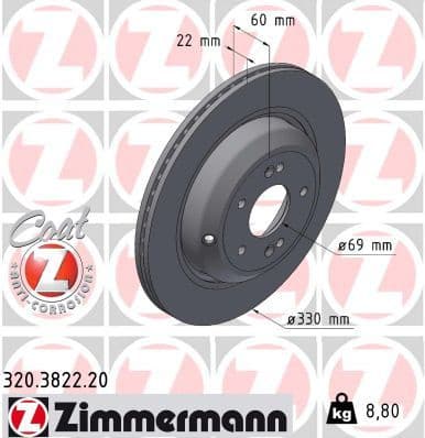 Brake Disc COAT Z 320.3822.20