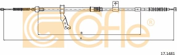 Cable Pull, parking brake 17.1481