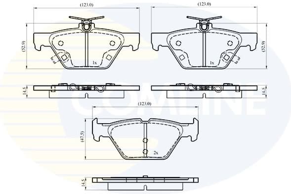 Brake pads rear CBP33651
