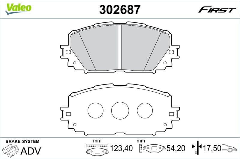 Brake Pad Set, disc brake ESSENTIAL 302687