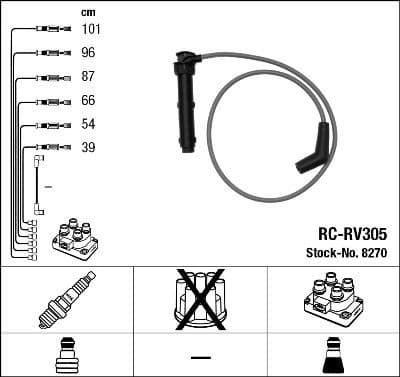 Ignition Cable Kit RC-RV305
