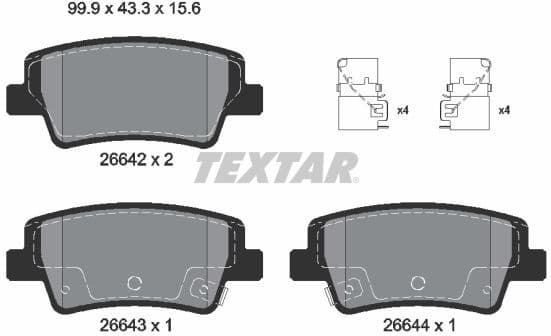 Brake Pad Set, disc brake Q+ 2664201