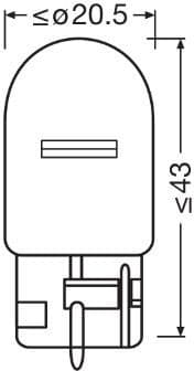 Osram Bulbs WY21W 12V WX3X16D UNV1 2vnt - 7504-02B - image 2