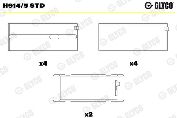 Crankshaft Bearing H914/5 STD